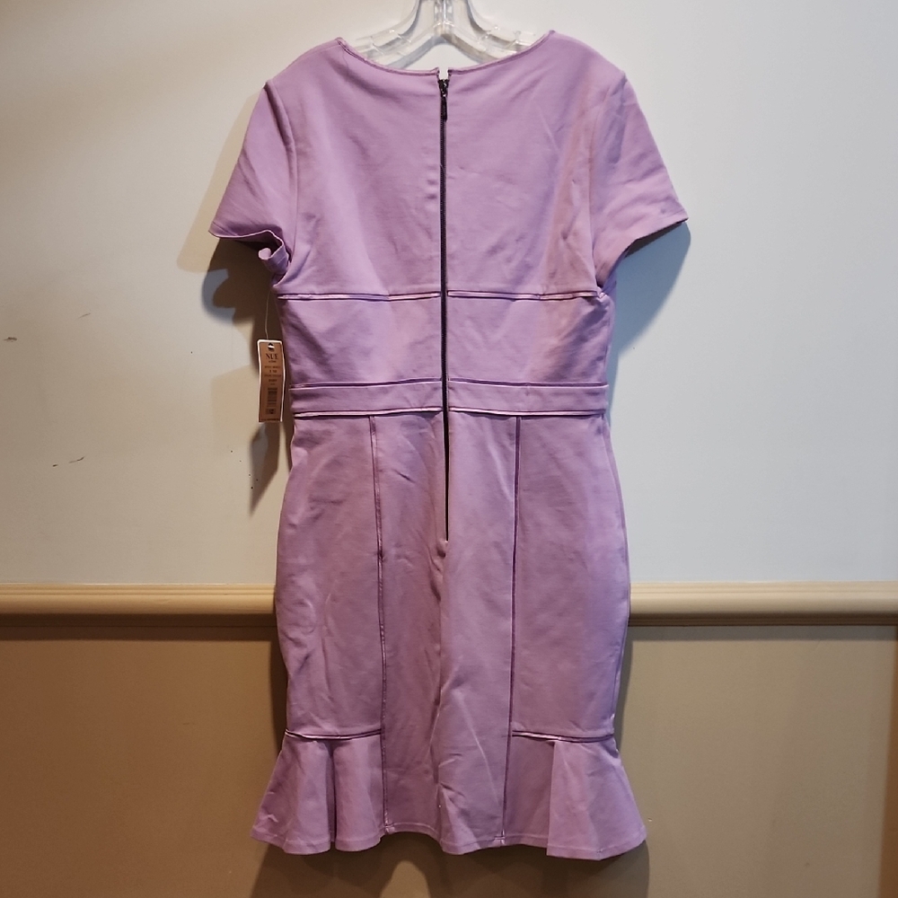 Nue by Shani Lilac Short Sleeve Dress - Picture 8 of 12